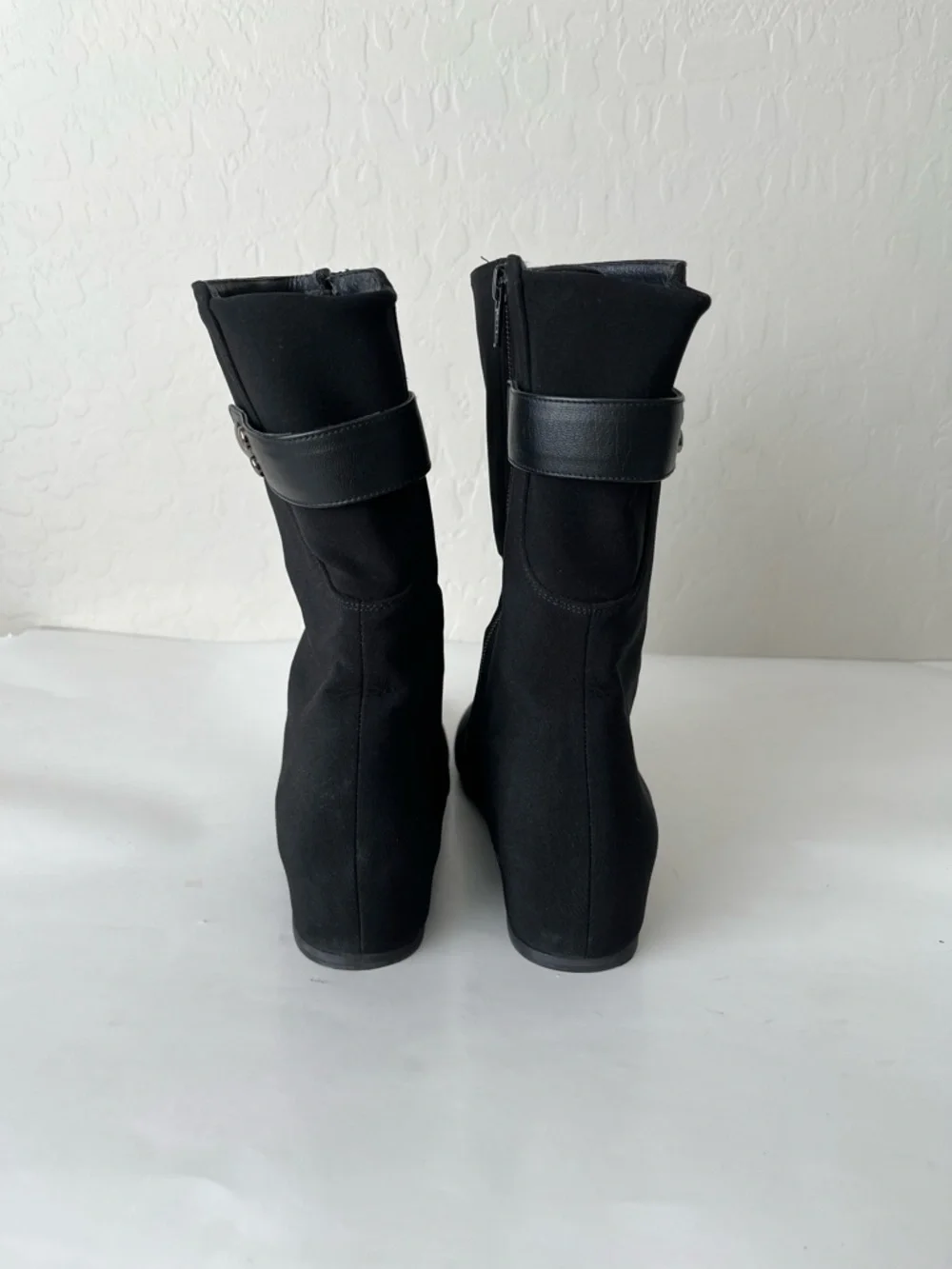 Stuart Weitzman Downpour Goretex Waterproof Mid Calf Boots Black Size Women 8.5 - Picture 5 of 10